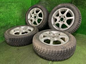 ムーヴ等に 汎用アルミ 13×4.5J OFF45 4H PCD100 ブリヂストン BLIZZAK VRX 155/65R13 売切!!