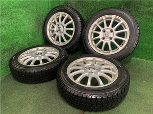 デイズ ルークス 等に ニッサン NISSAN アルミ ダンロップ DUNLOP WINTER MAXX WM02 155/65R14 PCD100 4H ハブ58 4H 14×4.5J 売切!!