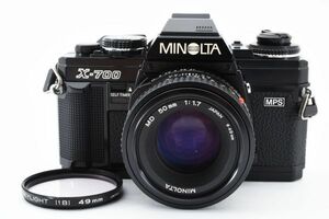 [良品]ミノルタ MINOLTA X-700 一眼レフ 35mm フィルムカメラ ブラック 黒 + MD 50mm f/1.7 2105617