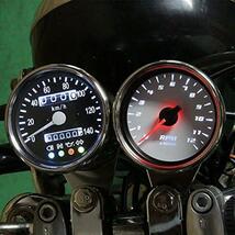 ライズコーポレーション バイク用タコメーター LEDバックライト機能付 12000RPM 電気式 60パイ ブラック T07Z9990001BK_画像5