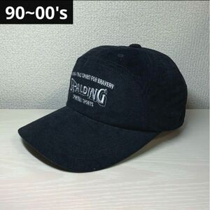 90~00s SPALDINGベロアキャップarchiveヴィンテージy2k古着