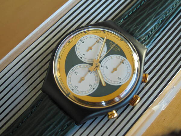 ☆SWATCH CHRONO Roller Ball SCB107 1991年販売 ビンテージスウォッチ 未使用 動作品☆