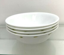 CORLLE コレール　ボール　5枚　白　緑葉柄　サラダ皿　中皿　　サイドプレート_画像4