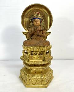 仏像 仏教美術 置物 大日如来坐像 仏像 木彫り　本体けやき材