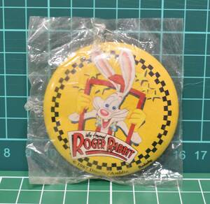 【送料無料】ロジャー・ラビット　缶バッジ　ディズニー　未使用　当時もの　Roger Rabbit tin badge　
