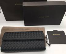 【9309】未使用保管品 ボッテガヴェネタ BOTTEGA VENETA 二つ折り 長財布 メンズ_画像1