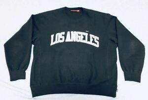 【極美品】Supreme Los Angeles Shop Small Box Crewneck Lサイズ／Black／黒／ロサンゼルス店限定