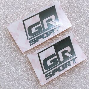 GR sports gazoo racing ロゴ ステッカー ヤリス アクア CHR ハイラックス 86 スープラ ハリアー カローラ 2枚セットの画像2