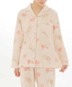 Naruenarue-* new goods smooth Cosmos pyjamas long sleeve front opening cotton 100% orange series *sizeM~L