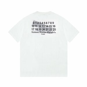 Maison Margiela MM6 メゾン マルジェラ ナンバープリント 半袖 Tシャツ カットソー コットン 白 カジュアル Mサイズ