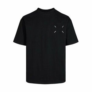 Maison Margiela メゾンマルジェラ MM6 半袖 tシャツ 簡約 メンズ レディース カジュアル 普段着 トップス 黒 Lサイズ