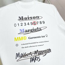 Maison Margiela(メゾン マルジェラ) MM6 半袖 tシャツ 夏 カットソー グラフィティ ホワイト ファッション トップス Mサイズ_画像5