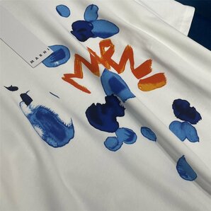 MARNI マルニ 半袖プリント Tシャツ カットソー ホワイト 男女兼用 コットン シャツ トップス 40サイズの画像3