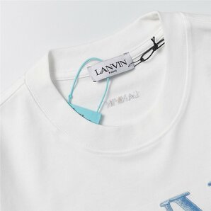 GALLERY DEPT. x LANVIN | PAINT-EFFECT LOGO T-SHIRT Tシャツ 半袖 男女兼用 おしゃれ トップス 白 Lサイズの画像5