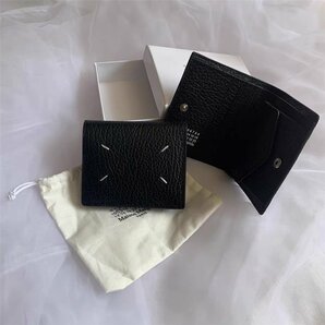 Maison margiela メゾンマルジェラ 二つ折り財布 レディース メンズ ウォレット 黒 おしゃれ 小物の画像1