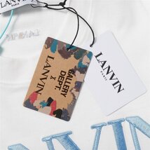 GALLERY DEPT. x LANVIN | PAINT-EFFECT LOGO T-SHIRT Tシャツ 半袖 男女兼用 おしゃれ トップス 白 Lサイズ_画像4