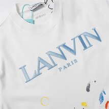 GALLERY DEPT. x LANVIN | PAINT-EFFECT LOGO T-SHIRT Tシャツ 半袖 男女兼用 おしゃれ トップス 白 Lサイズ_画像3