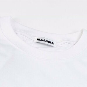 jil sander ジルサンダー 半袖tシャツ 白 ロゴシャツ 丸襟 おしゃれ 半袖 カットソー 夏 トップス Lサイズの画像3