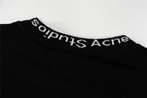 【Acne Studios】アクネストゥディオス ロゴ Tシャツ 黒 半袖Tシャツ ロゴT 男女兼用 トップス Lサイズ_画像8