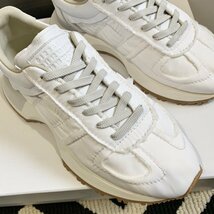 Maison Margiela メゾンマルジェラ スポーツシューズ レディース ベージュ色 おしゃれ スニーカー 靴 ナイロン+本革素材 24CM_画像4