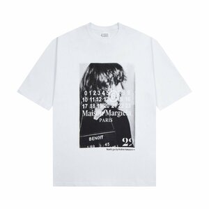 MM6 MAISON MARGIELA 半袖Tシャツ ナンバーロゴ プリント コットン トップス 夏 ユニセックス メゾン マルジェラ Lサイズ