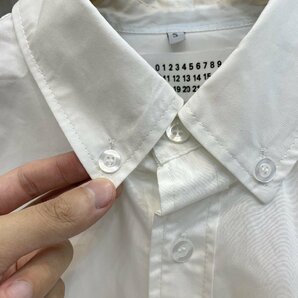 Maison Margiela メゾンマルジェラ ブラウス 白 胸ポケット付き おしゃれ 長袖シャツ メンズ レディース ファッション トップス Sサイズの画像7