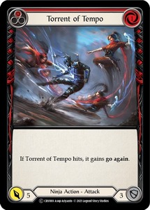 FaB ■英語版■《 Torrent of Tempo 》Unlimited ★FOIL★[UL-CRU069-] (red)