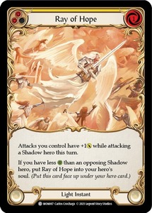 FaB ■英語版■《 Ray of Hope (yellow) 》★FOIL★[MON087-]