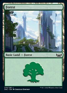 MTG ■土地/英語版■《 森/Forest》★FOIL★ ニューカペナの街角 SNC 　