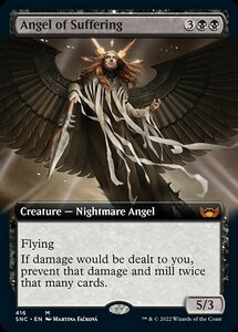 MTG ■黒/英語版■《受難の天使/Angel of Suffering》▲拡張アート▲ ニューカペナの街角 SNC 　