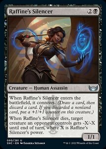 MTG ■黒/英語版■《ラフィーンの口封じ/Raffine's Silencer》 ニューカペナの街角 SNC 　