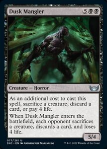 MTG ■黒/英語版■《薄暮の刻み獣/Dusk Mangler》 ニューカペナの街角 SNC 　