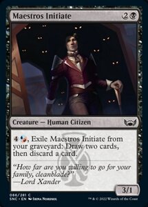 MTG ■黒/英語版■《貴顕廊一家の新入り/Maestros Initiate》 ニューカペナの街角 SNC 　