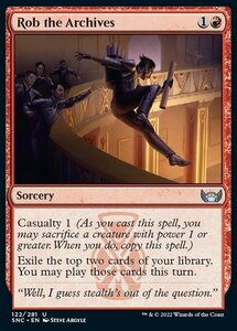 MTG ■赤/英語版■《書庫荒らし/Rob the Archives》 ニューカペナの街角 SNC 　