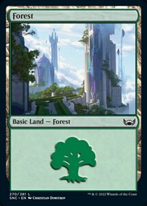 MTG ■土地/英語版■《 森/Forest》 ニューカペナの街角 SNC 　