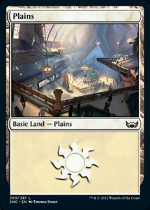 MTG ■土地/英語版■《 平地/Plains》 ニューカペナの街角 SNC 　