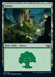 MTG ■土地/英語版■《 森/Forest》 ニューカペナの街角 SNC 　