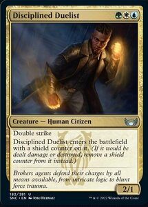 MTG ■金/英語版■《規律正しい決闘者/Disciplined Duelist》★FOIL★ ニューカペナの街角 SNC 　