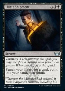 MTG ■黒/英語版■《無許可の発送/Illicit Shipment》★FOIL★ ニューカペナの街角 SNC 　