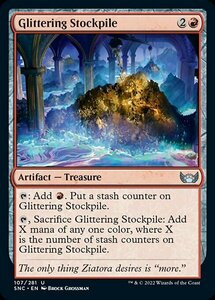 MTG ■赤/英語版■《輝く備蓄品/Glittering Stockpile》★FOIL★ ニューカペナの街角 SNC 　