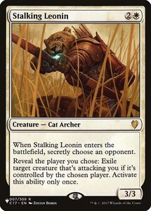 MTG ■白/英語版■ (C17-7)《忍び寄るレオニン/Stalking Leonin》Raining Cats and Dogs SLD 白R