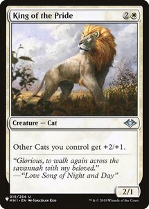 MTG ■白/英語版■ (MH1-16)《群れの王/King of the Pride》Raining Cats and Dogs SLD 白U