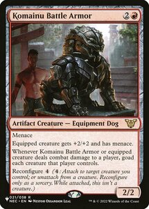 MTG ■赤/英語版■ (NEC-21)《狛犬の戦鎧/Komainu Battle Armor》Raining Cats and Dogs SLD 赤R