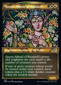 MTG ■金/英語版■ 《ルアダッハの女王オーリナル/Queen Allenal of Ruadach》★テクスチャーFOIL★ 団結のドミナリア DMU