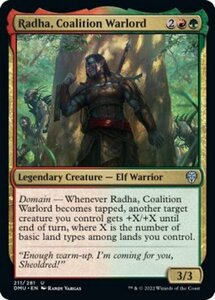 MTG ■金/英語版■ 《連合の大将軍、ラーダ/Radha, Coalition Warlord》★FOIL★ 団結のドミナリア DMU