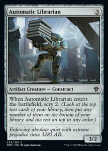 MTG ■無/英語版■ 《自動司書/Automatic Librarian》★FOIL★ 団結のドミナリア DMU