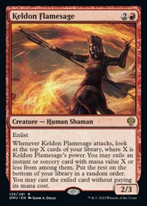 MTG ■赤/英語版■ 《ケルドの炎賢者/Keldon Flamesage》★FOIL★ 団結のドミナリア DMU