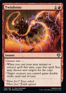 MTG ■赤/英語版■ 《双業火/Twinferno》★FOIL★ 団結のドミナリア DMU