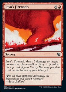 MTG ■赤/英語版■ 《ヤヤの火災旋風/Jaya's Firenado》★FOIL★ 団結のドミナリア DMU