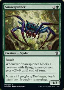 MTG ■緑/英語版■ 《罠紡ぎ/Snarespinner》★FOIL★ 団結のドミナリア DMU